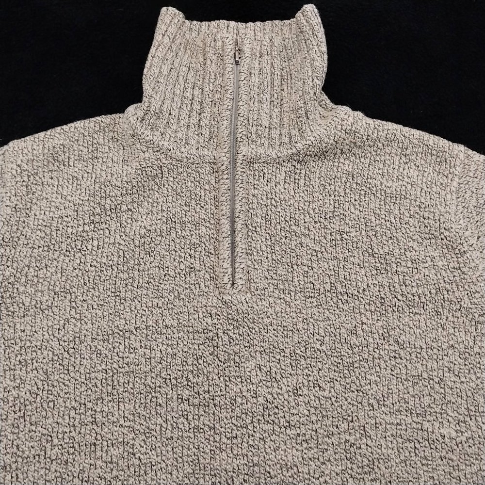 Carolyn‎ Taylor Sweater Size XL Brown Partial Zip Turtle Neck #1260 - Picture 2 of 13